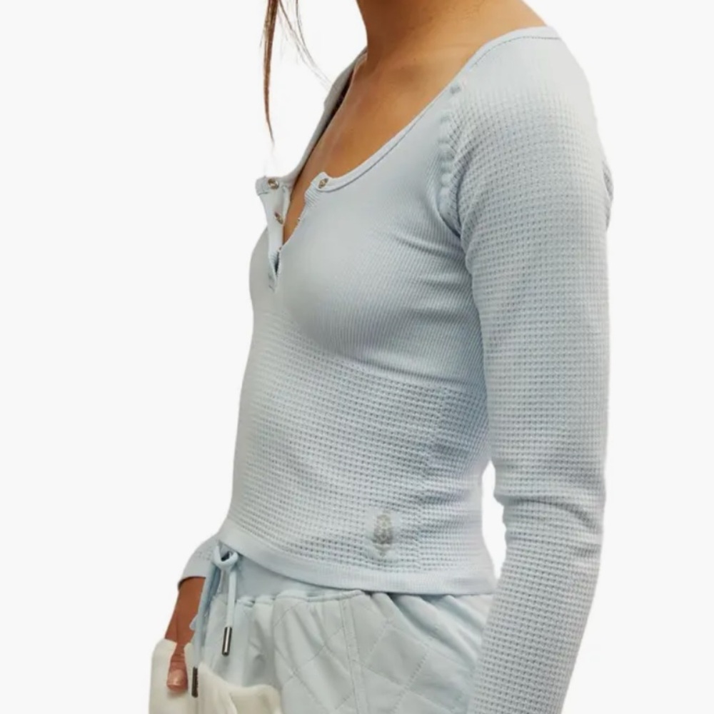 NEW Free People Movement Bail Out Crop Thermal Knit Top - Picture 7 of 12
